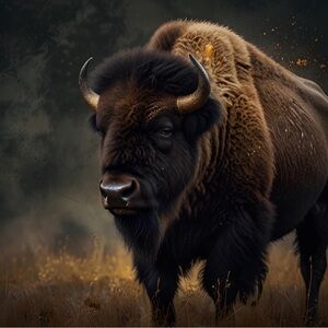 American bison HD metal wall Art print 4 x 6 inches